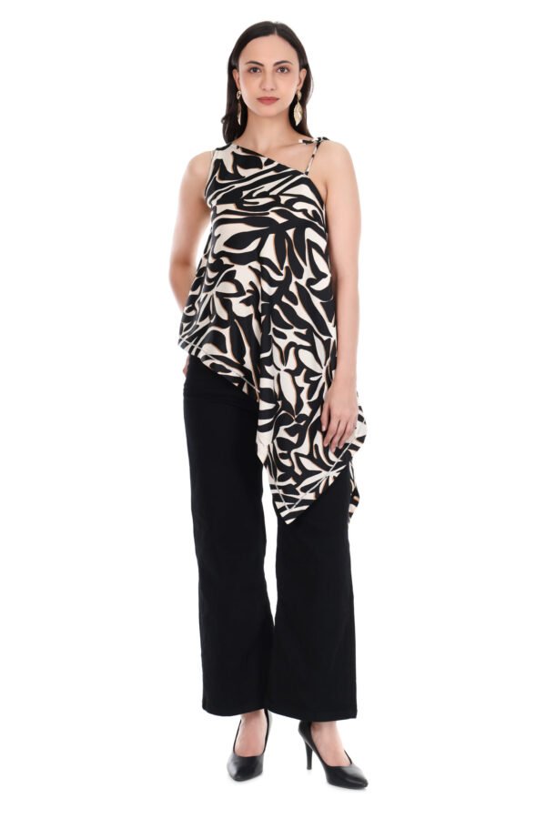Kali Titli Black Asymmetric Indo-Western Top img 2906